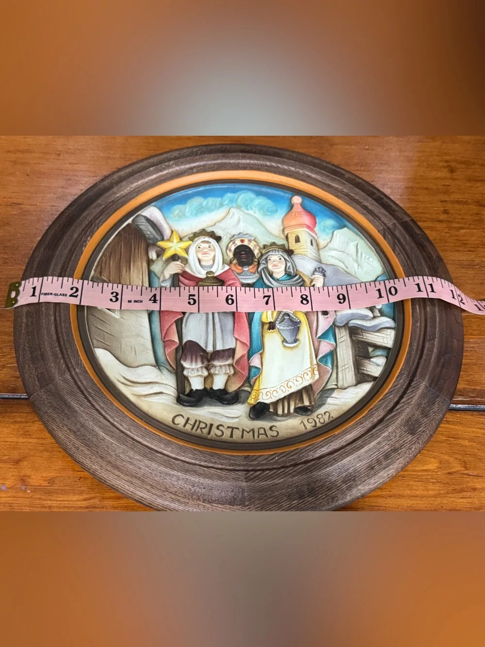 Three Kings Holiday Wall Plaque - Multicolor Christmas Scene
